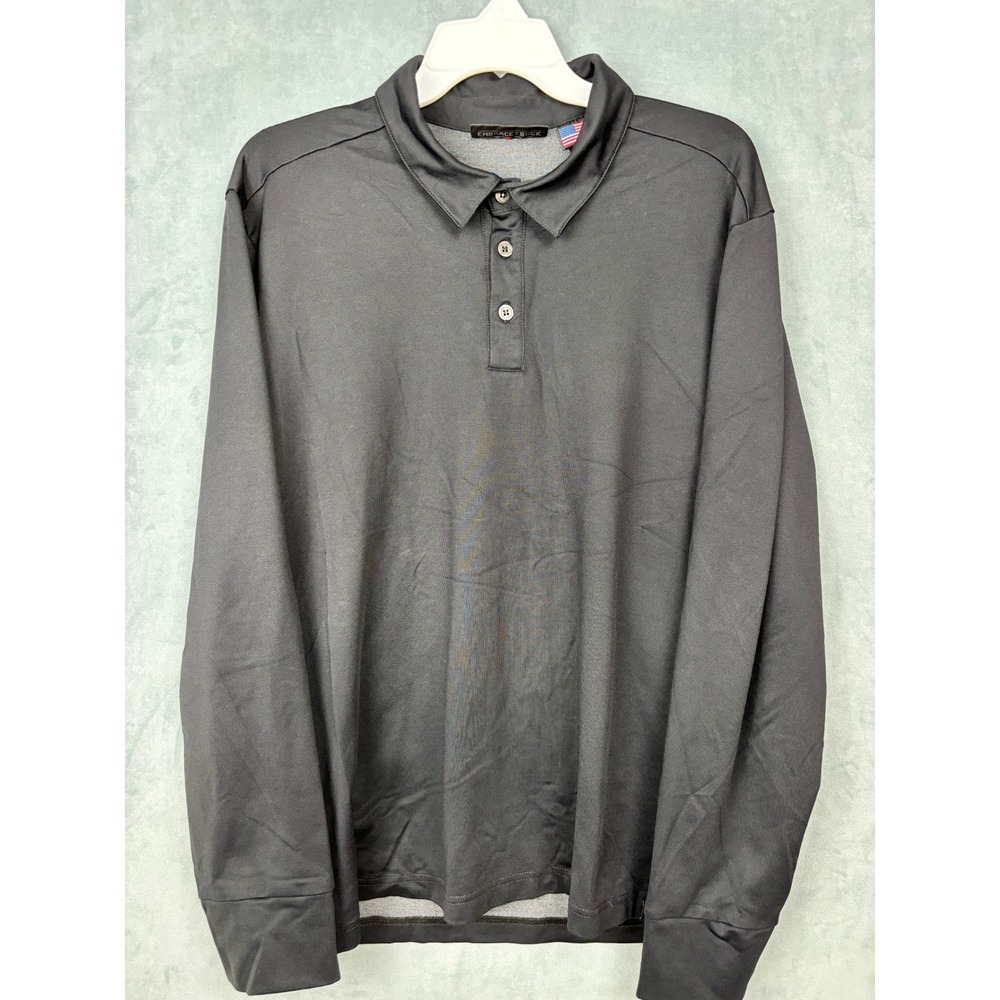 GORUCK Rucking Shirt Mens Large Black Long Sleeve Polartec Polo Made in USA